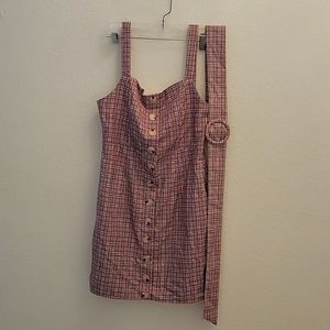 Sabo Skirts plaid mini dress with buttons size L(au)